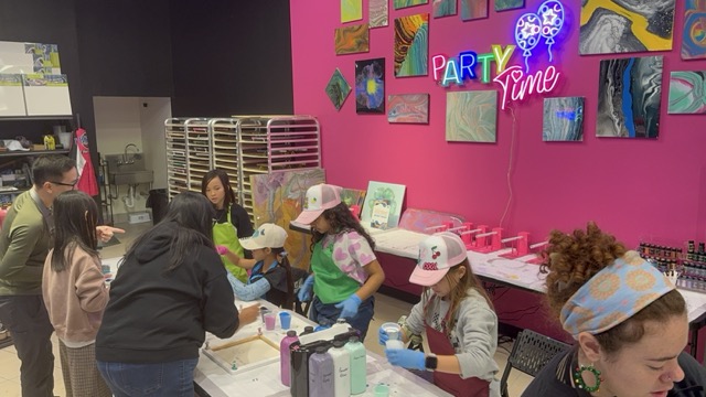 Fluid Art Classes - Birthday Party Fluid Art