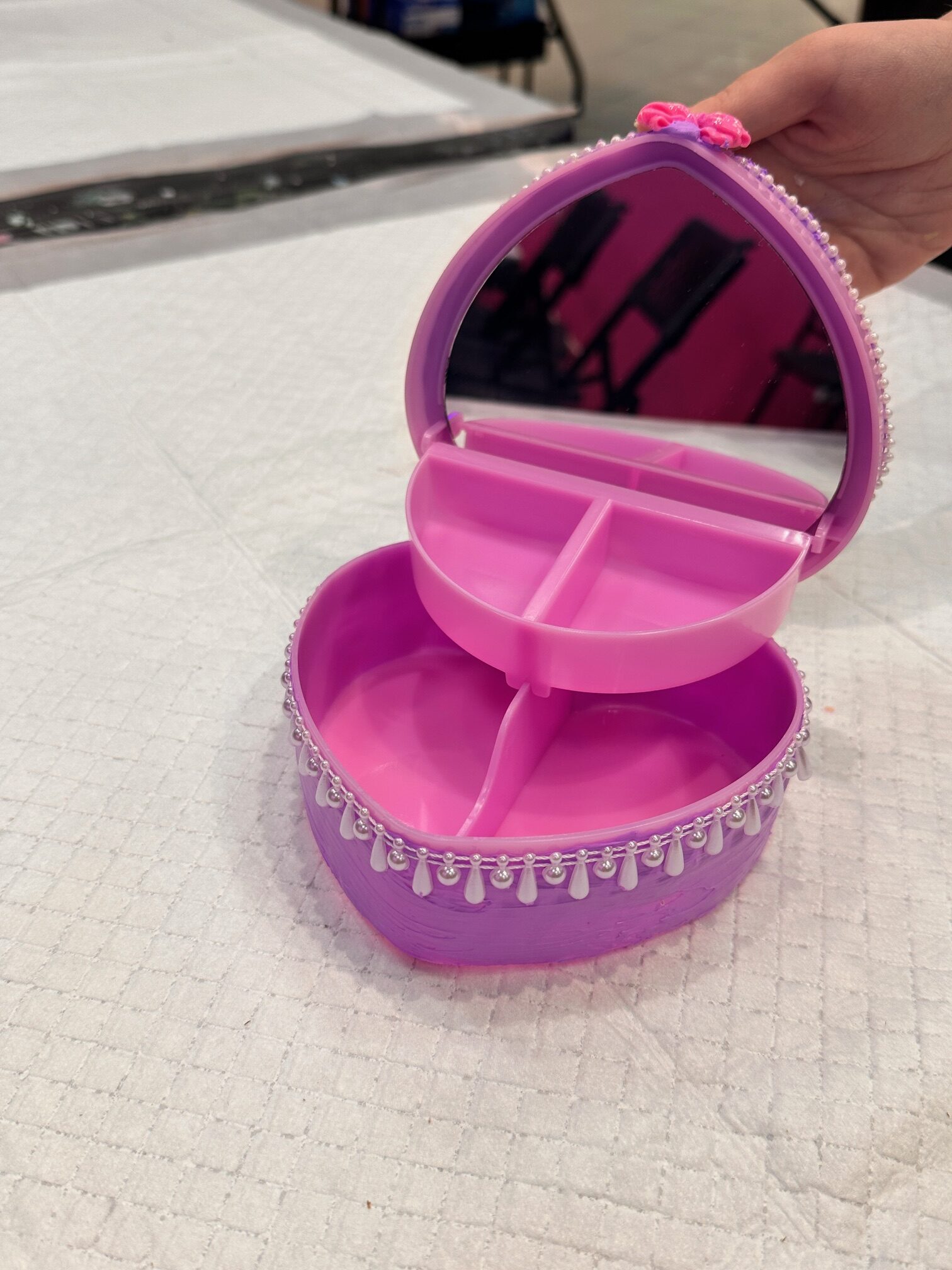 Heart Jewelry Box Open