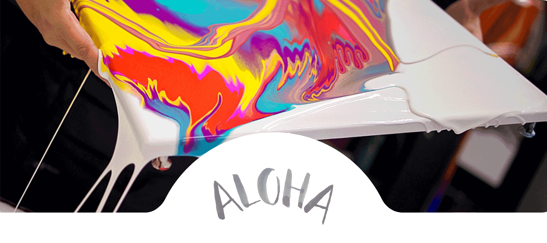 Hawaii Fluid Art Fluid Art On Canvas